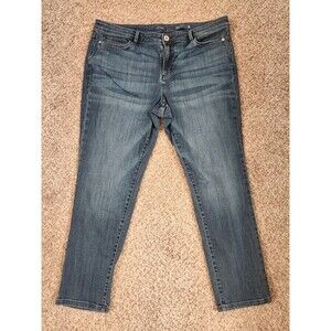 J JILL Jeans Womens Size 16 Blue Denim Authentic Fit Slim Ankle Jeans